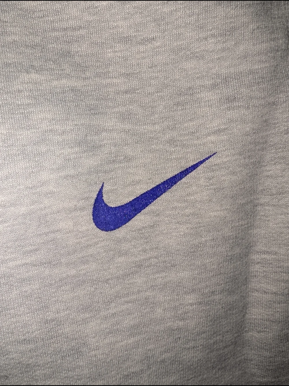 Vintage Y2K Nike Fleece Sweatpants Gray Joggers Mens LG 32 Inseam Purple Swoosh